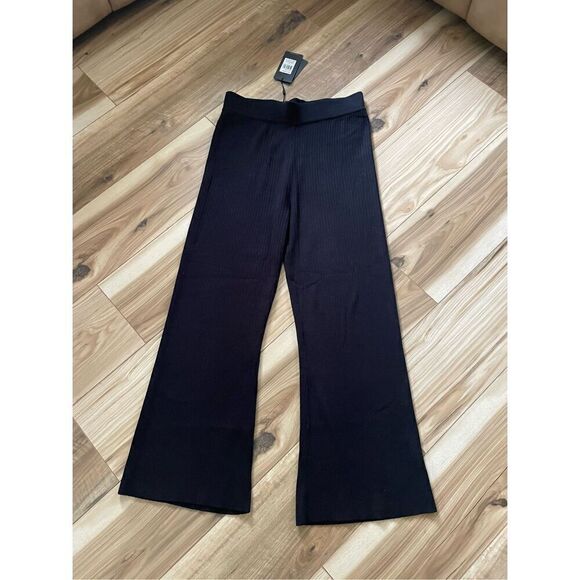 NWT CYRUS Corduroy  Black Flare Pants S - Picture 1 of 7